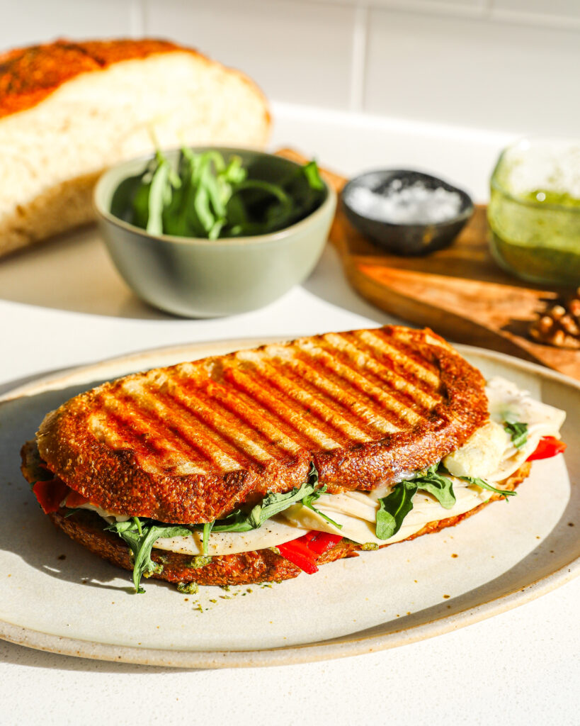 Fresh panini sandwich